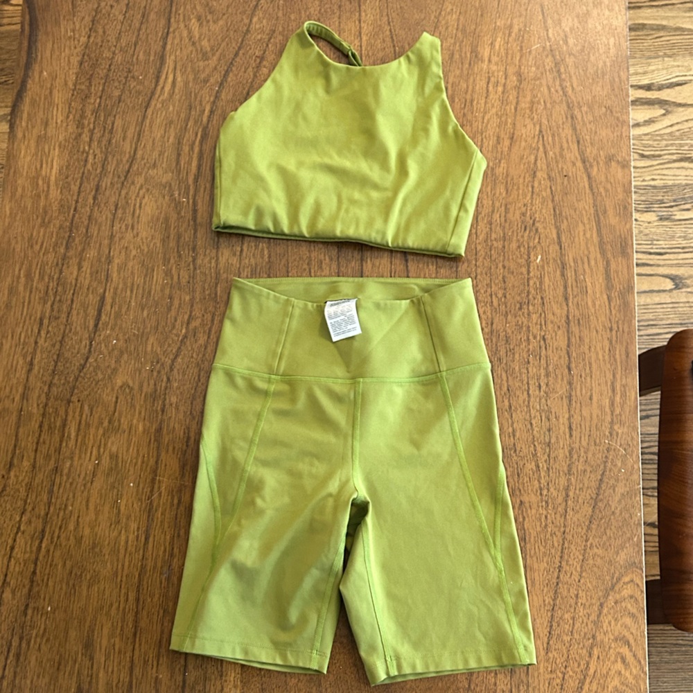 Girlfriend Collective Olive Green Set